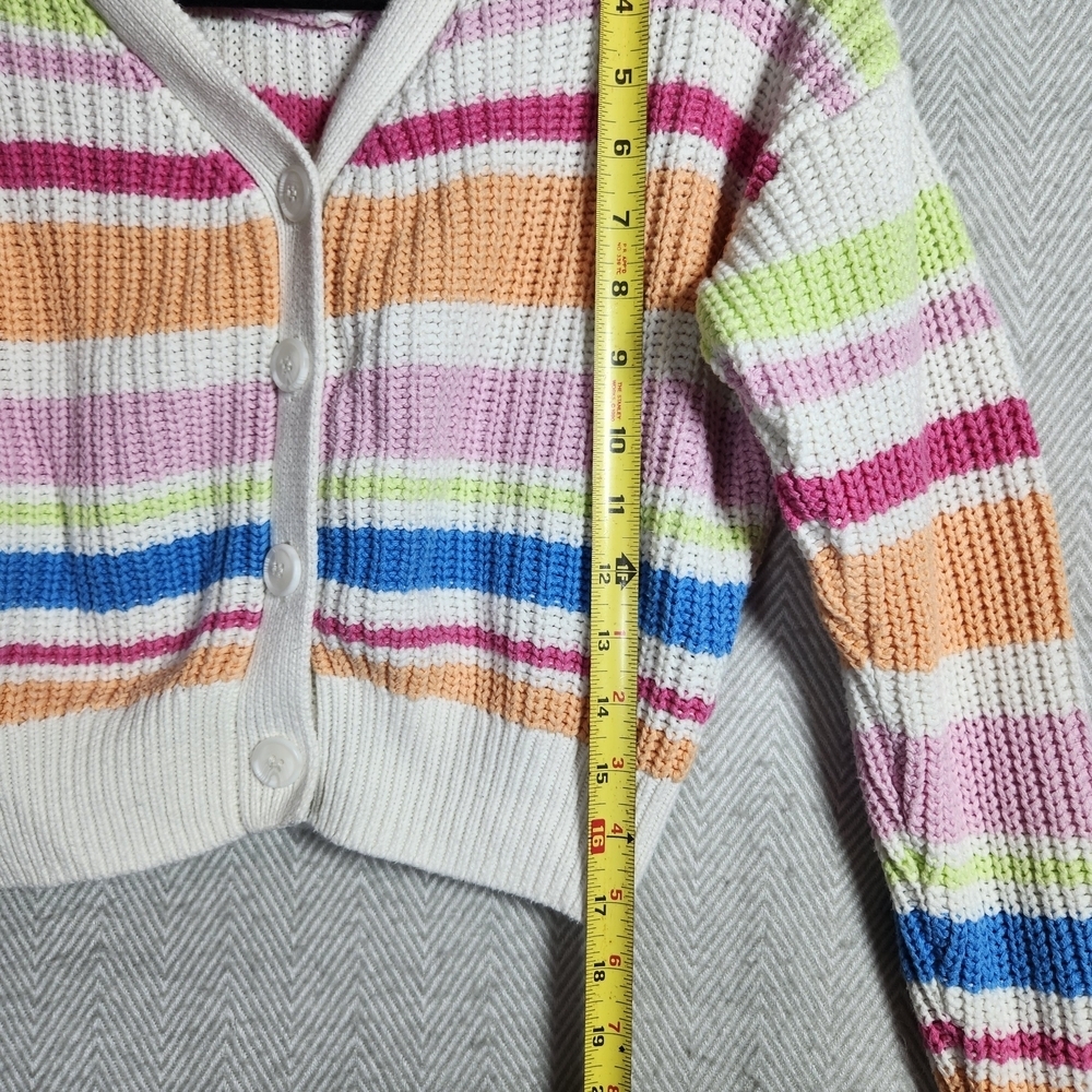 Jessica Simpson XS Striped Multicolor Women's Sweater Cardigan #spring - Picture 8 of 10